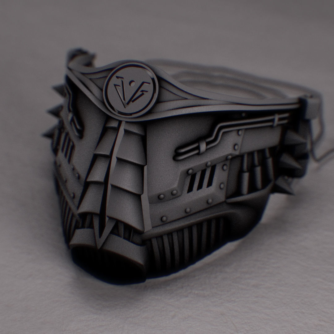 metal mask 2 3D print model_4