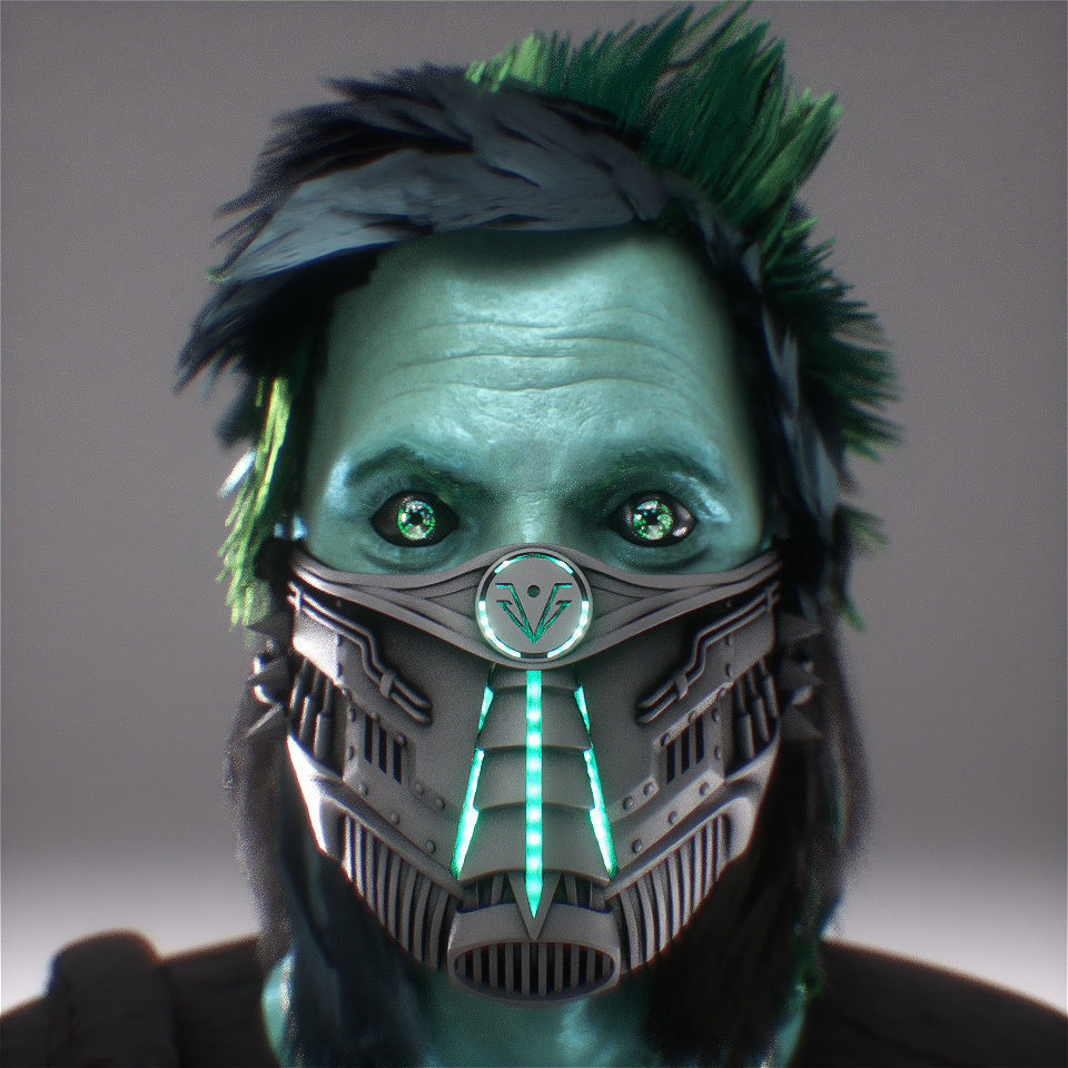 metal mask 2 3D print model_2