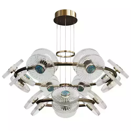 ROSEMARY chandelier made of glass and brass