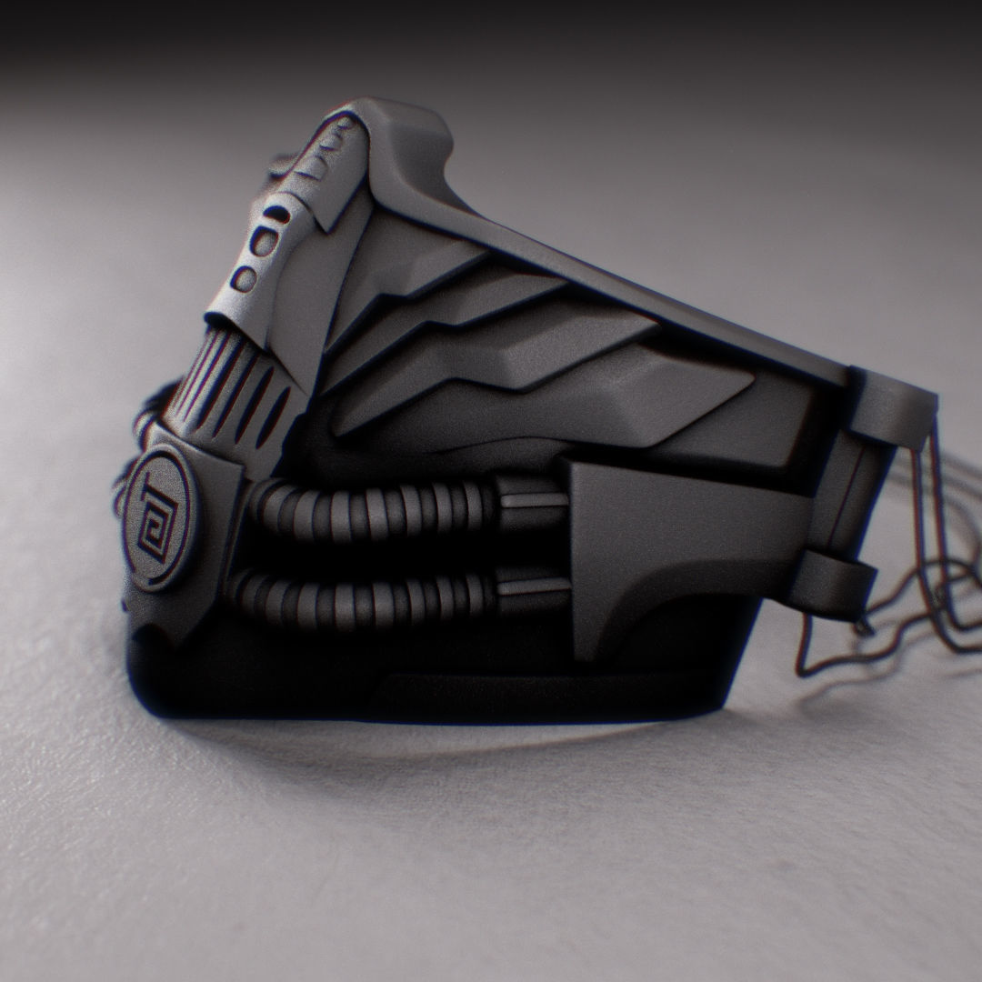 metal mask 4 3D print model_3