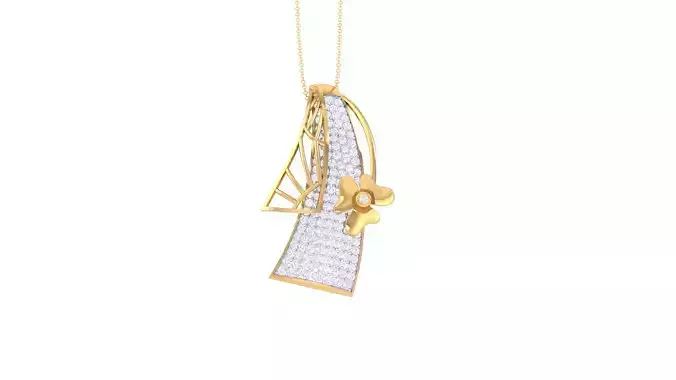 Women Pendant 3dm STL OBJ FBX Renders Details