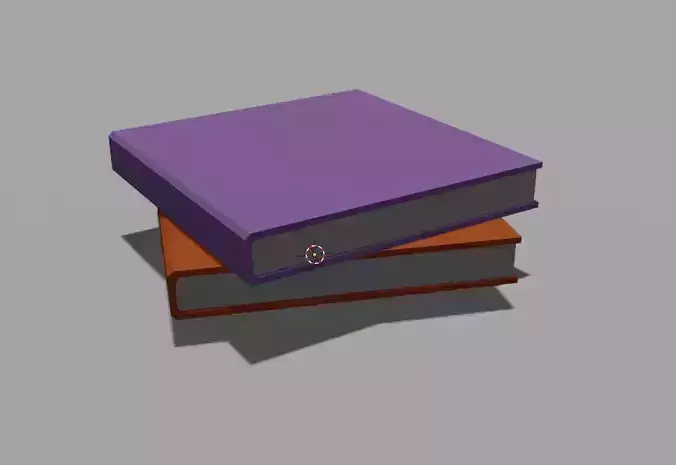 Books three stacked Low-poly 3D model