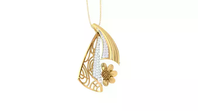 Women Pendant 3dm STL OBJ FBX Renders Details