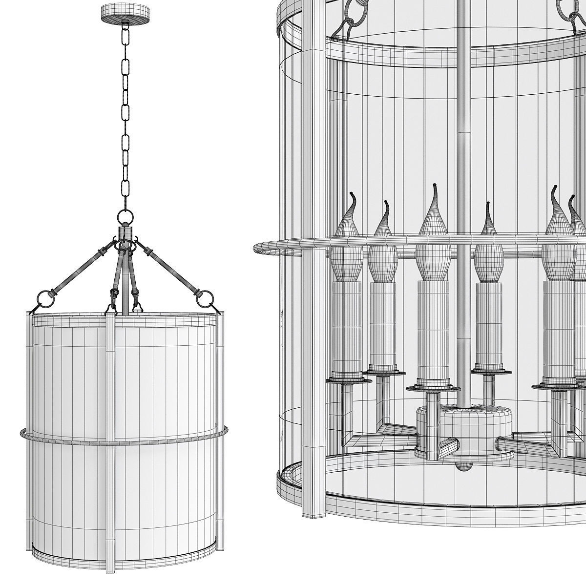 Arte Lamp MEGREZ Low-poly 3D model_1