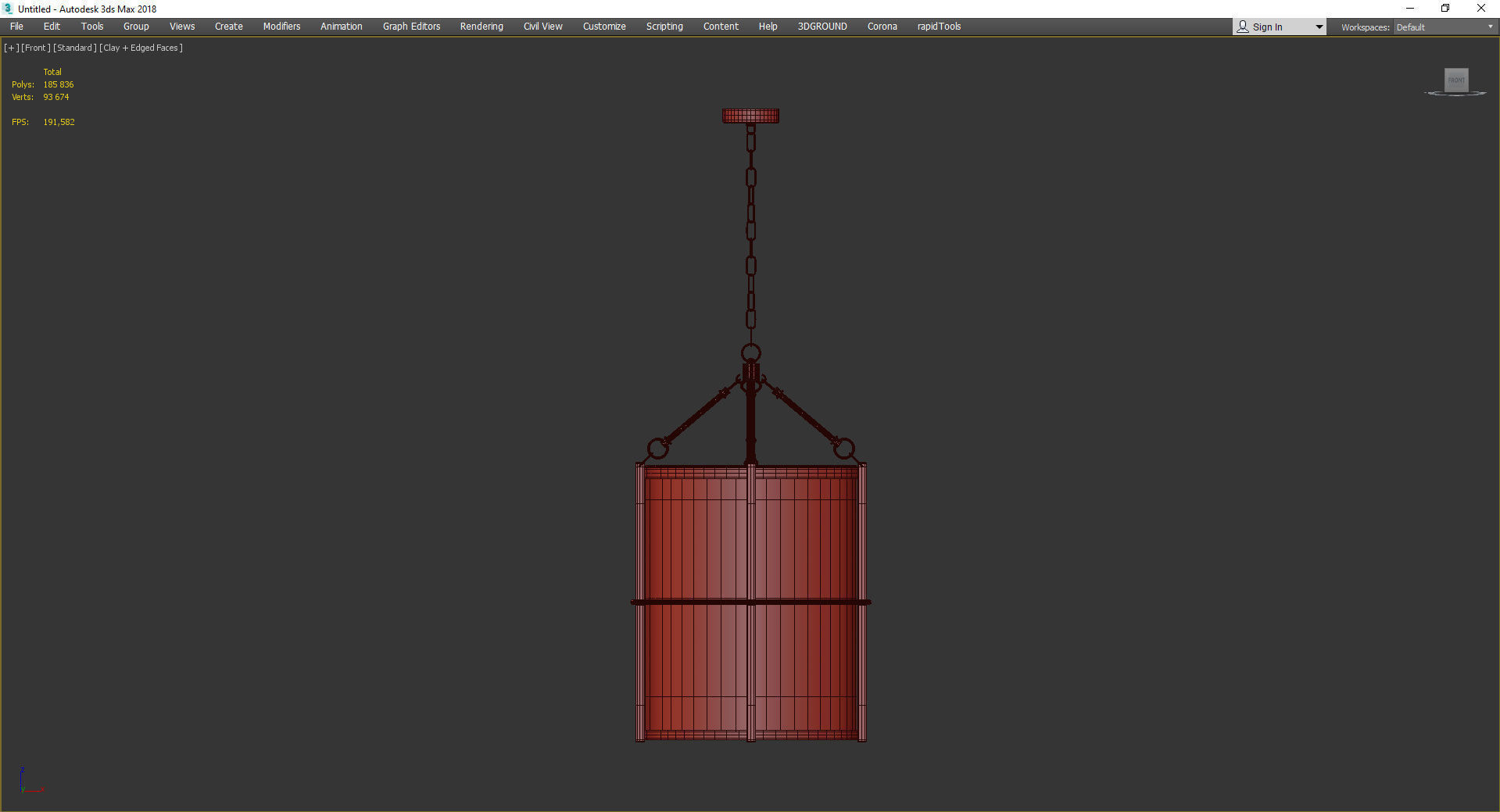 Arte Lamp MEGREZ Low-poly 3D model_2