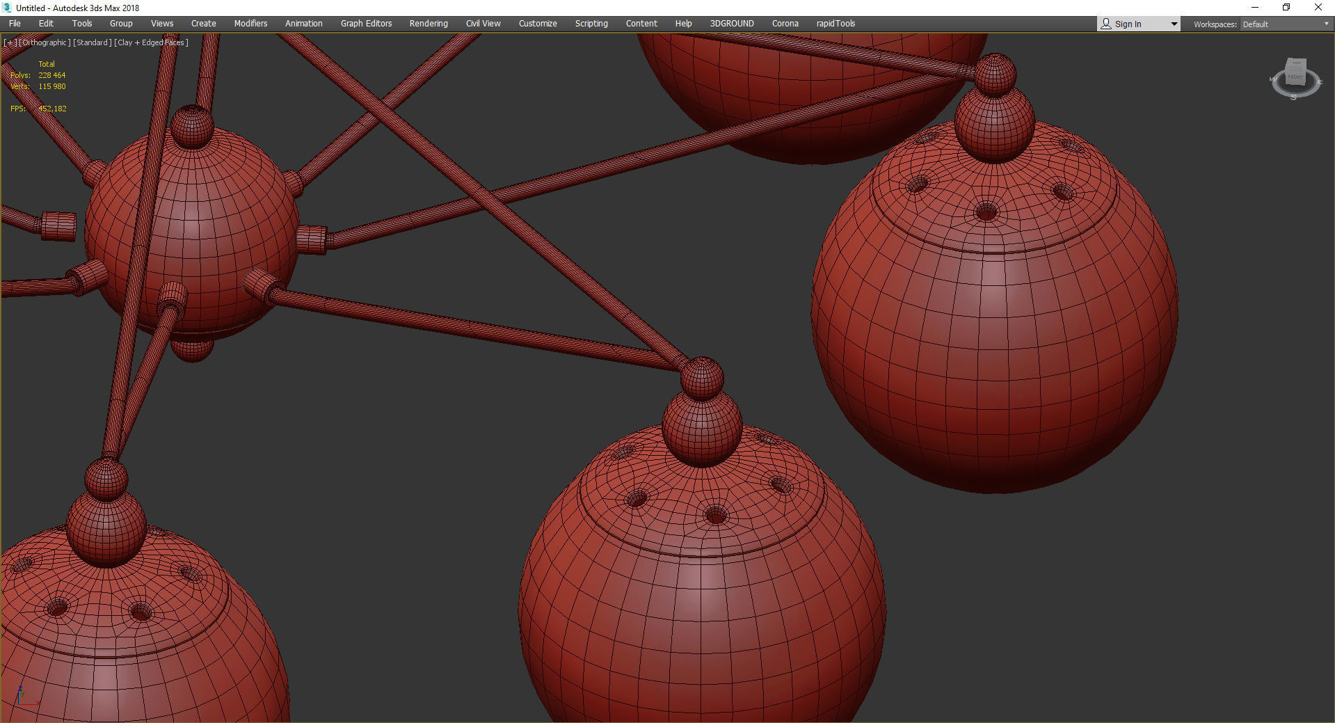 Arte Lamp ENIGMA Low-poly 3D model_4