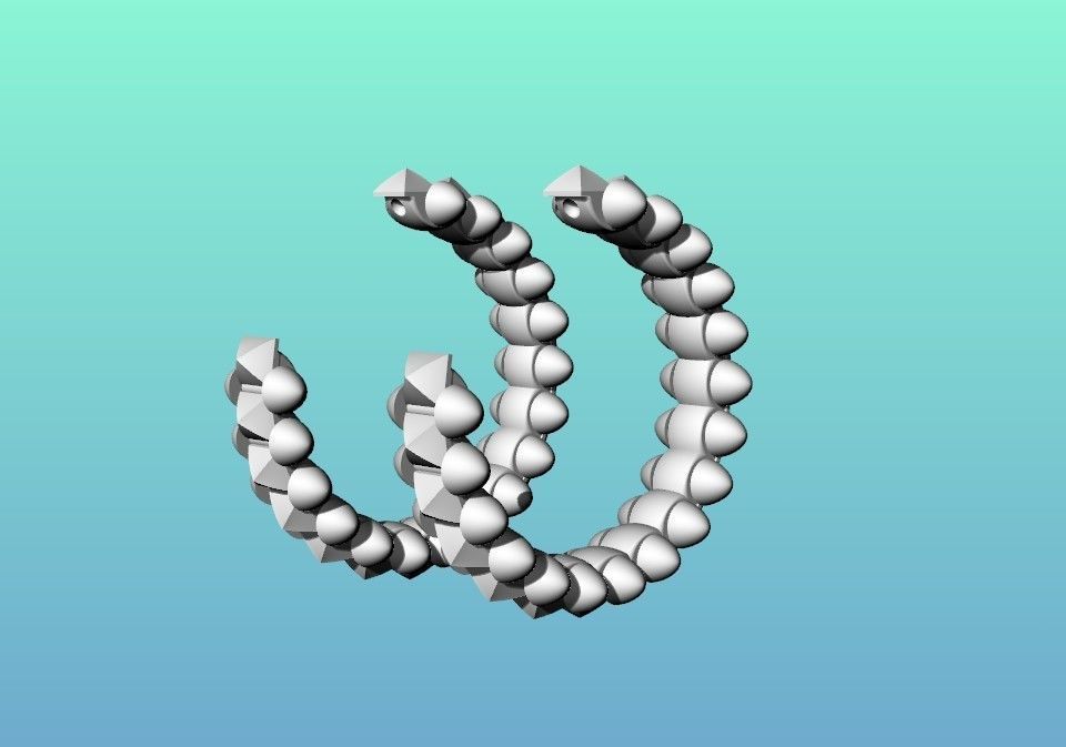 Earrings Clash-Small model  3D print model_5