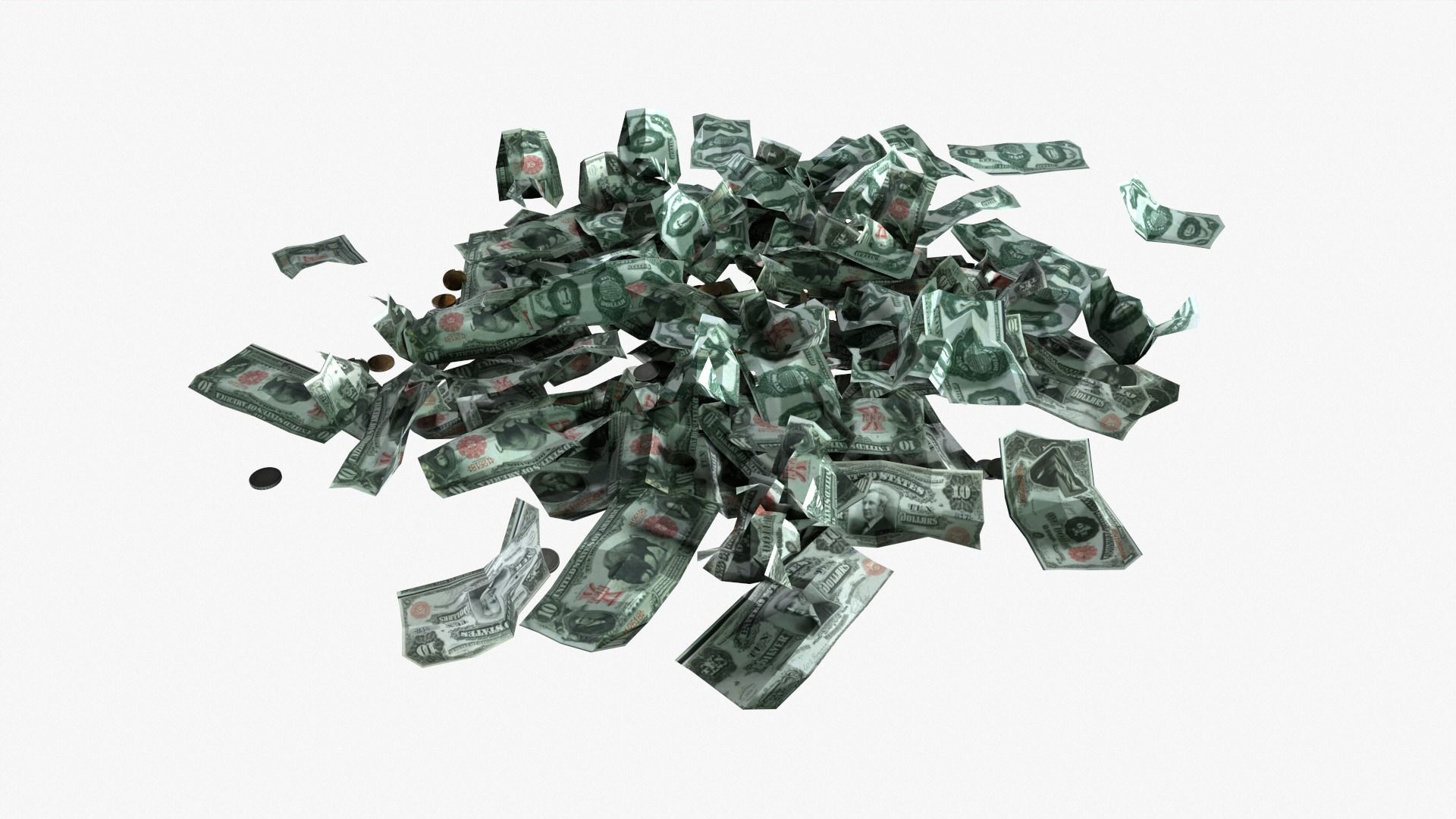 Wild West Poker Table Low-poly 3D model_8