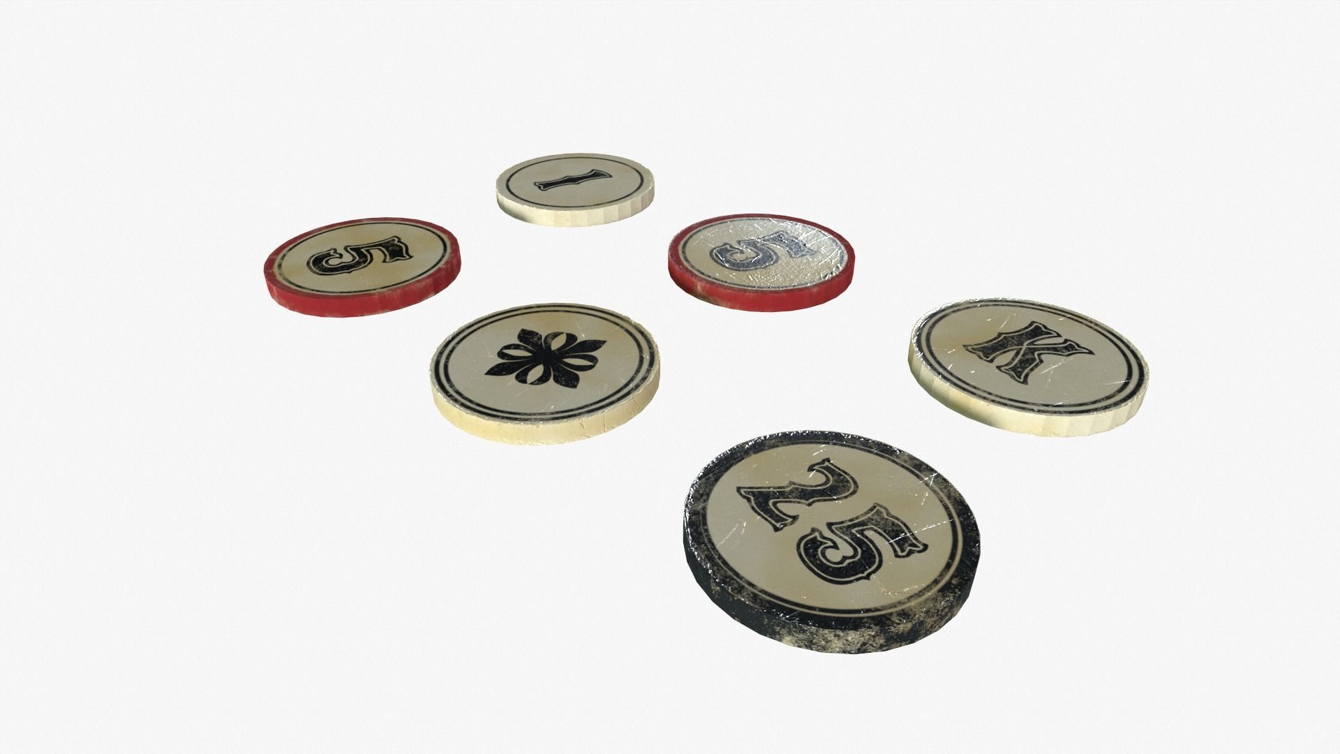 Wild West Poker Table Low-poly 3D model_9