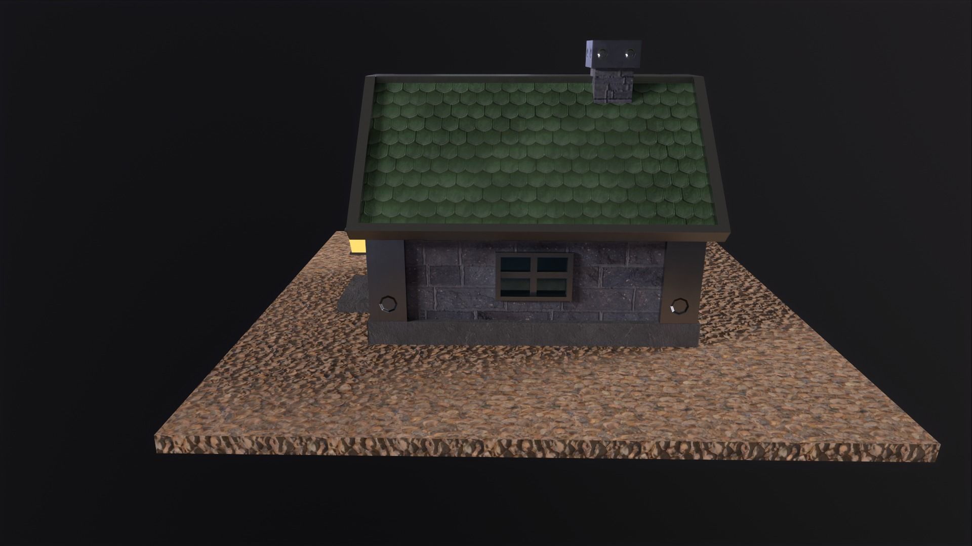 Little Iron House PBR Low-poly 3D model_5