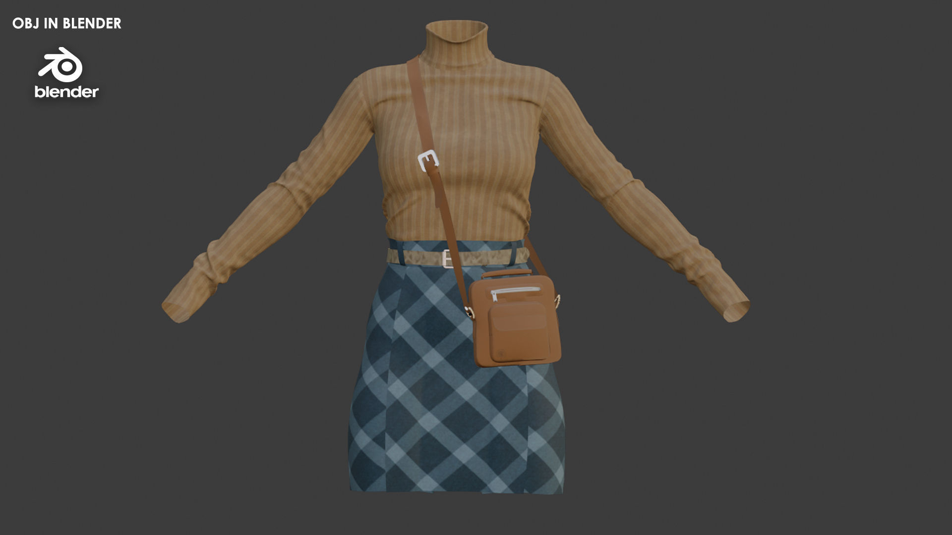 Girls Outfit 32 - Marvelous Designer 3D model_4