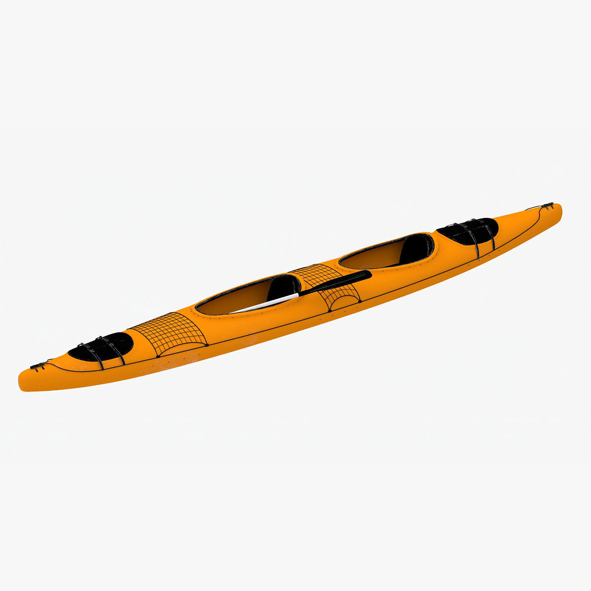 4K textures canoe and kayak Low-poly 3D model_8