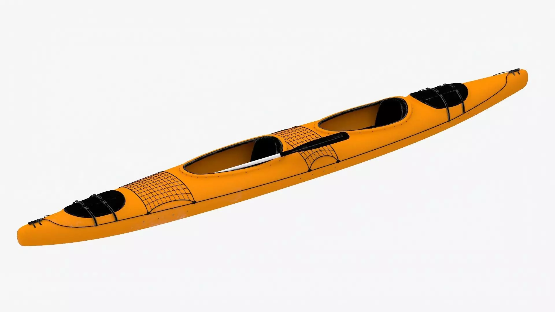 4K textures canoe and kayak Low-poly 3D model_0