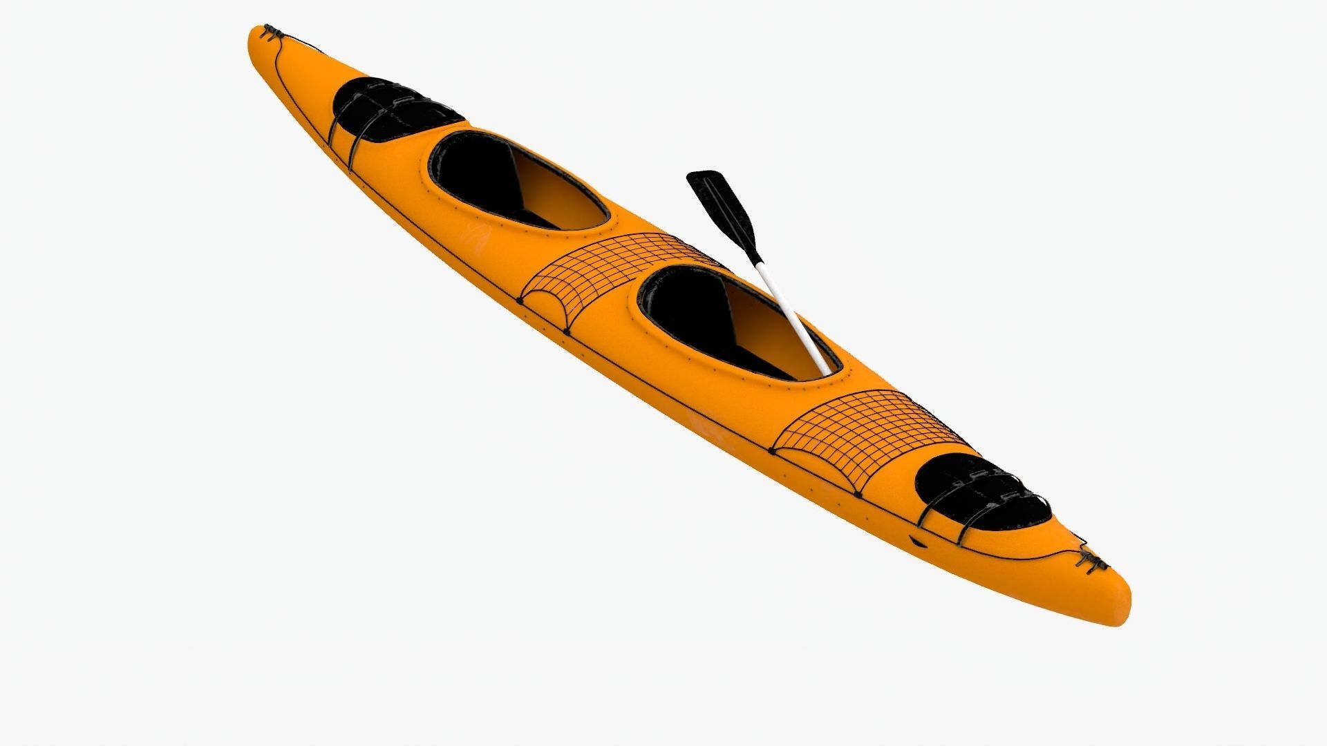 4K textures canoe and kayak Low-poly 3D model_6