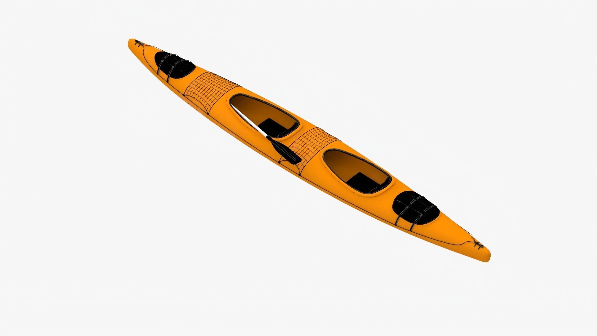 4K textures canoe and kayak Low-poly 3D model_2