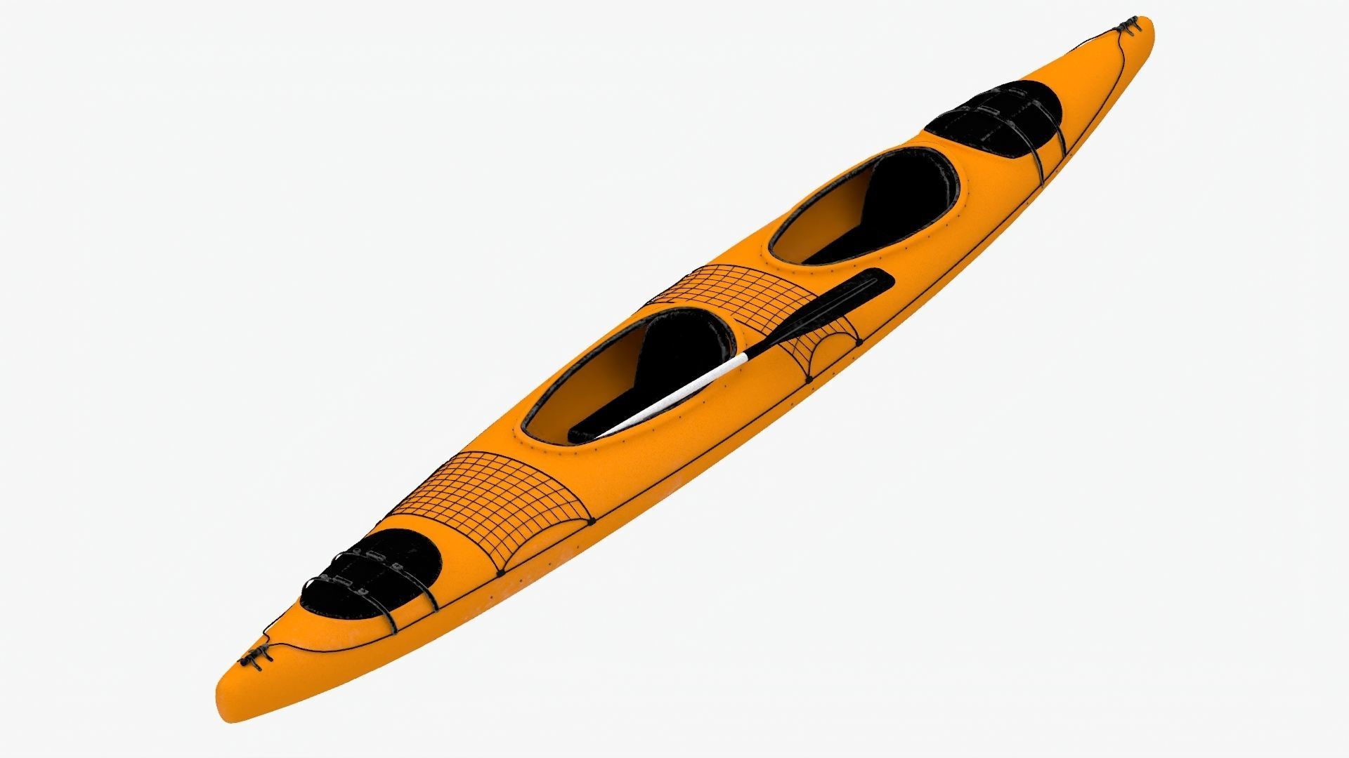 4K textures canoe and kayak Low-poly 3D model_7