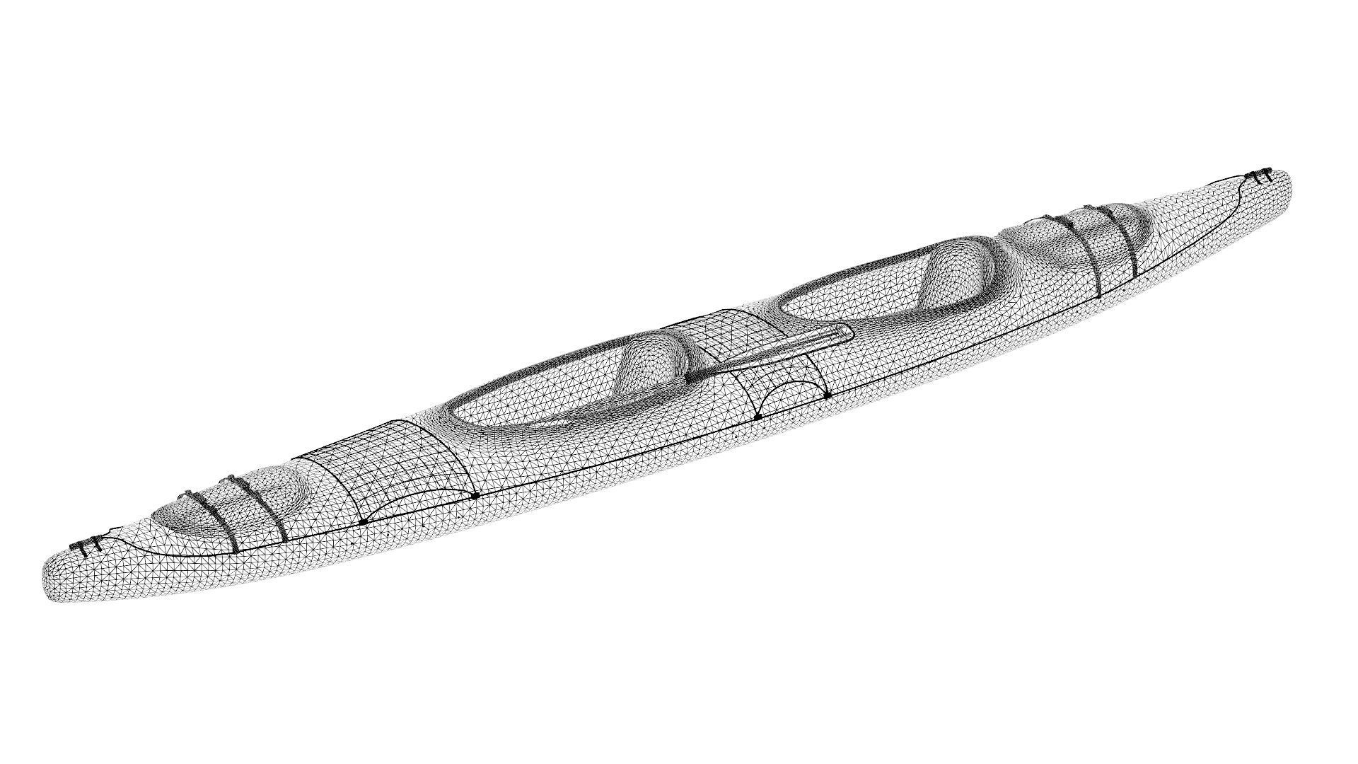 4K textures canoe and kayak Low-poly 3D model_9