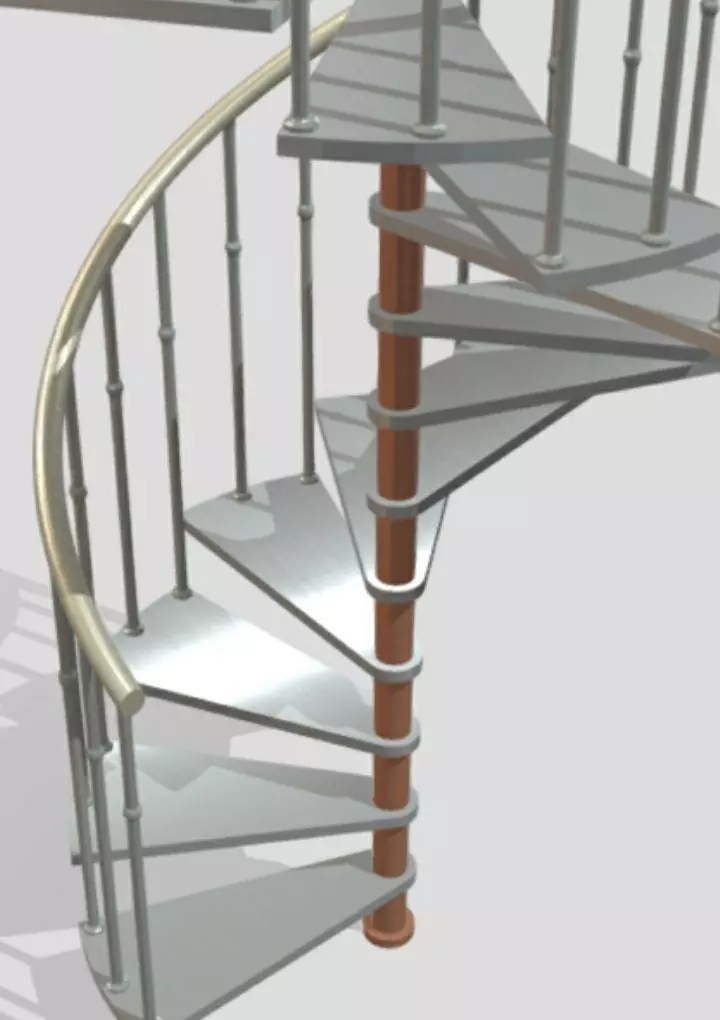 spiral-stair-11-thread-55-inch-diameter- spiral stair design 3D model_0