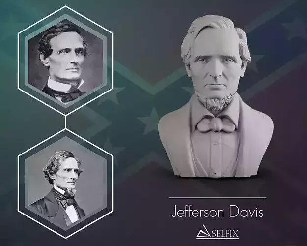 Jefferson Davis bust sculpture 3D print model