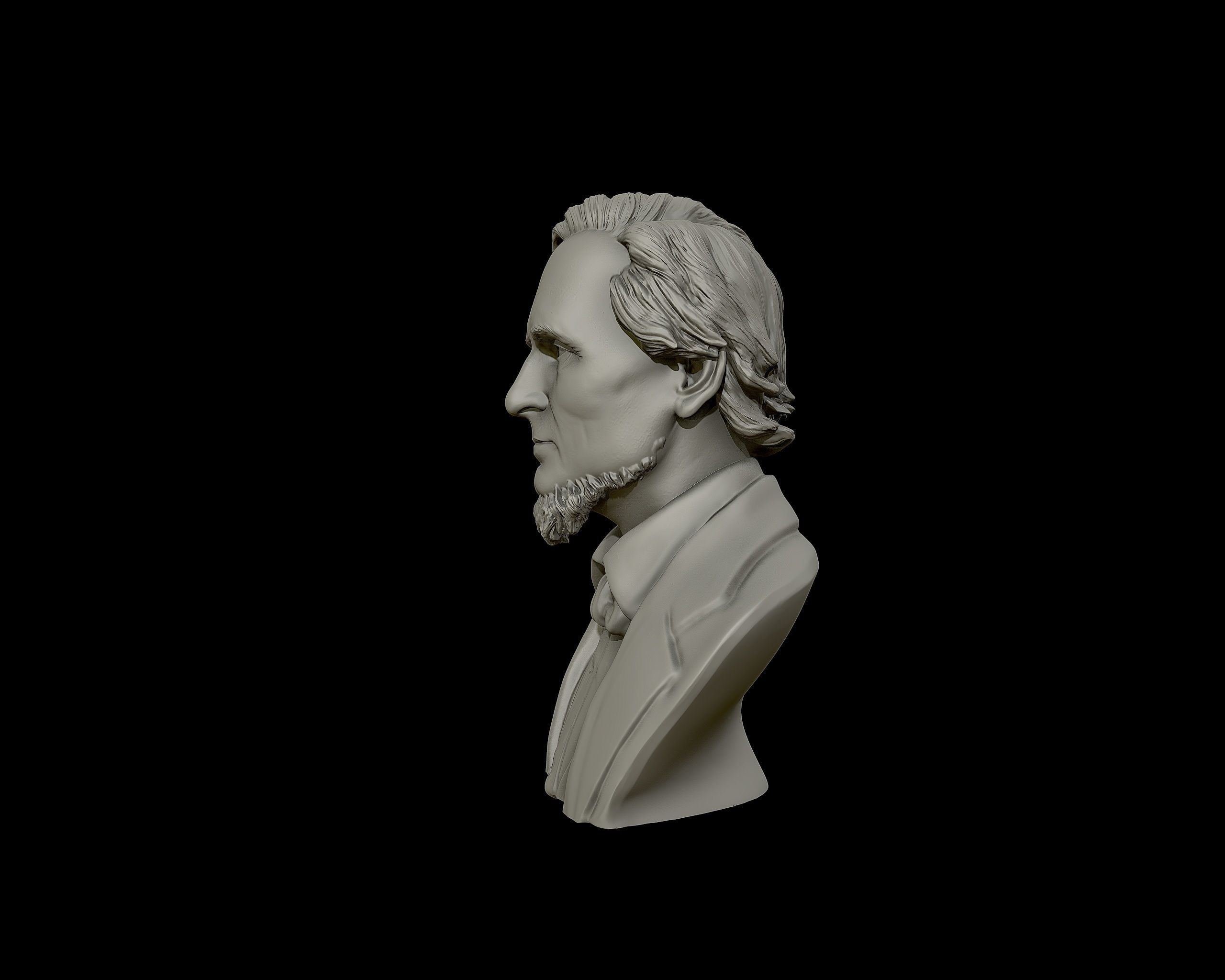 Jefferson Davis bust sculpture 3D print model_21