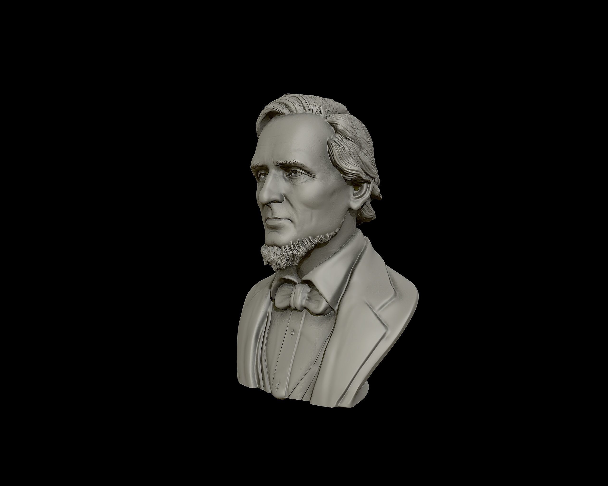 Jefferson Davis bust sculpture 3D print model_18