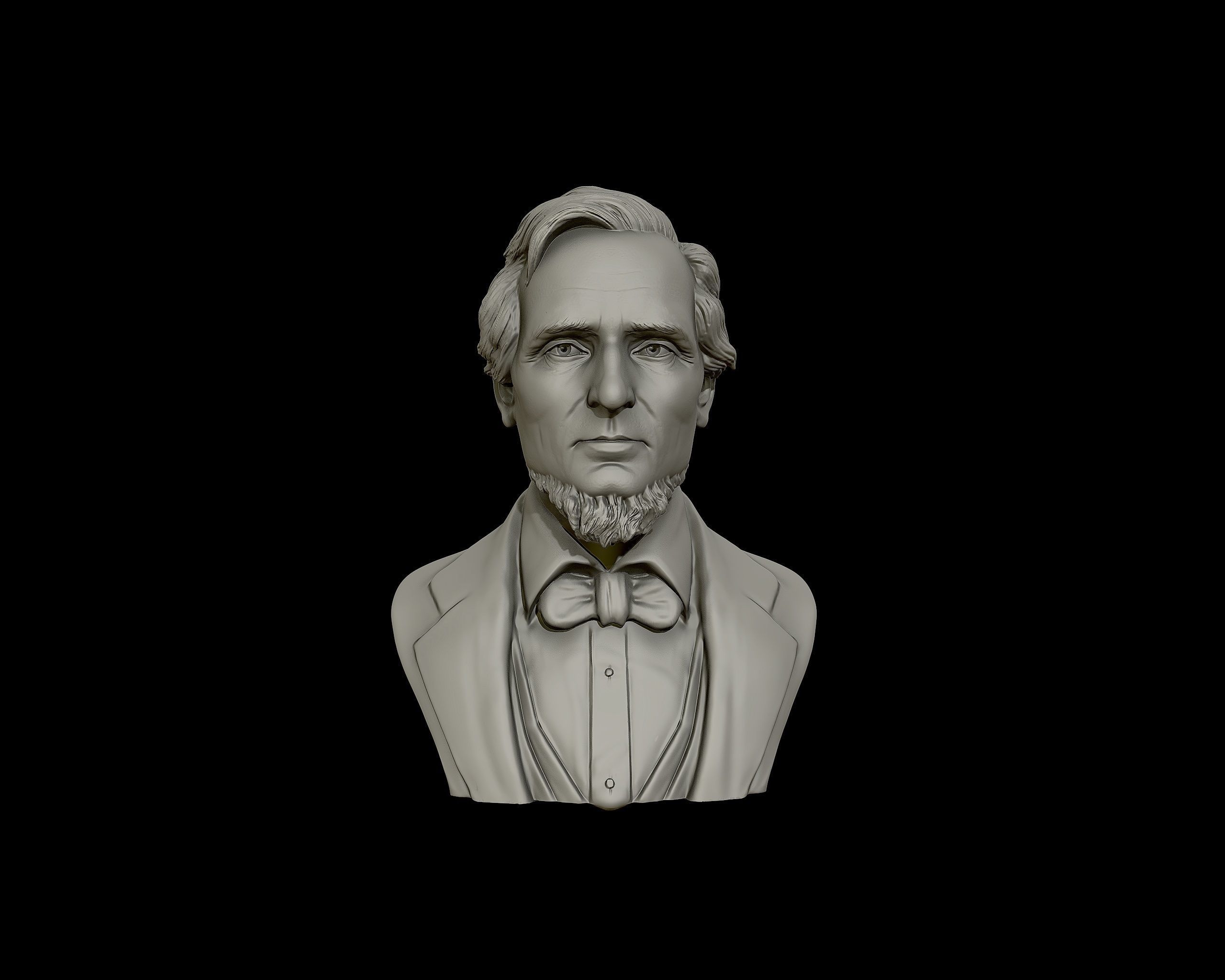 Jefferson Davis bust sculpture 3D print model_15
