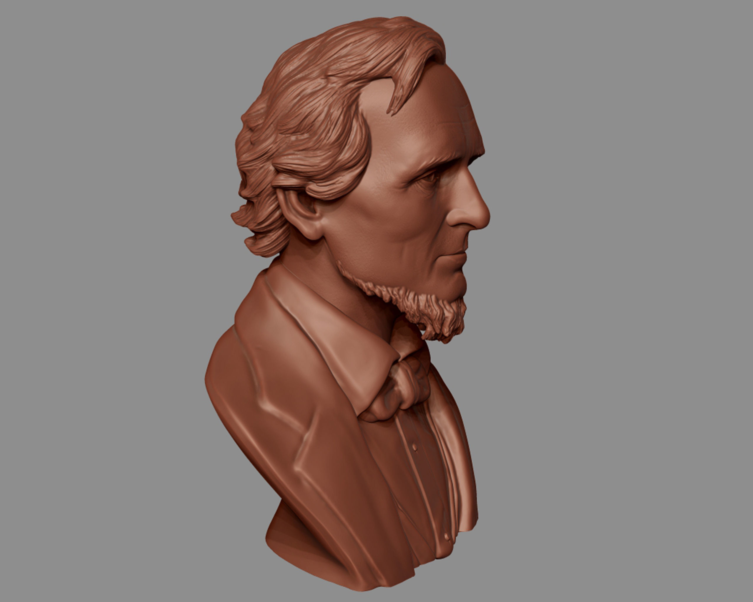 Jefferson Davis bust sculpture 3D print model_13