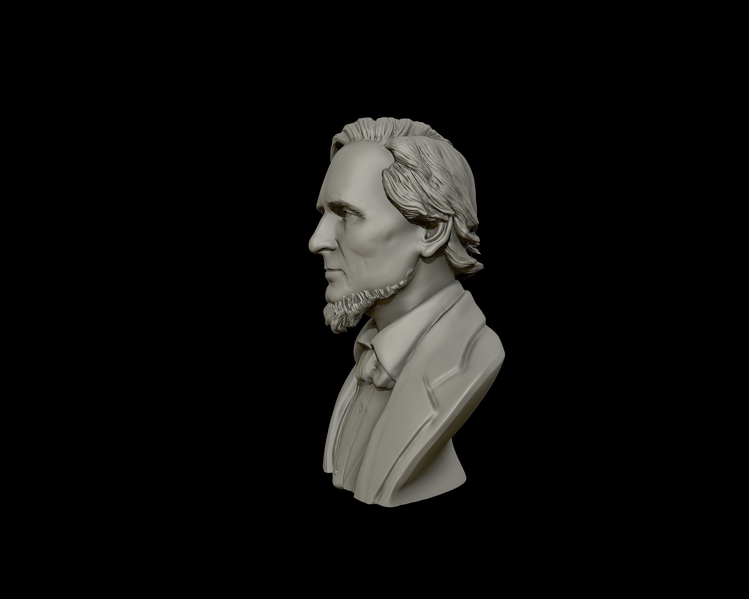 Jefferson Davis bust sculpture 3D print model_20