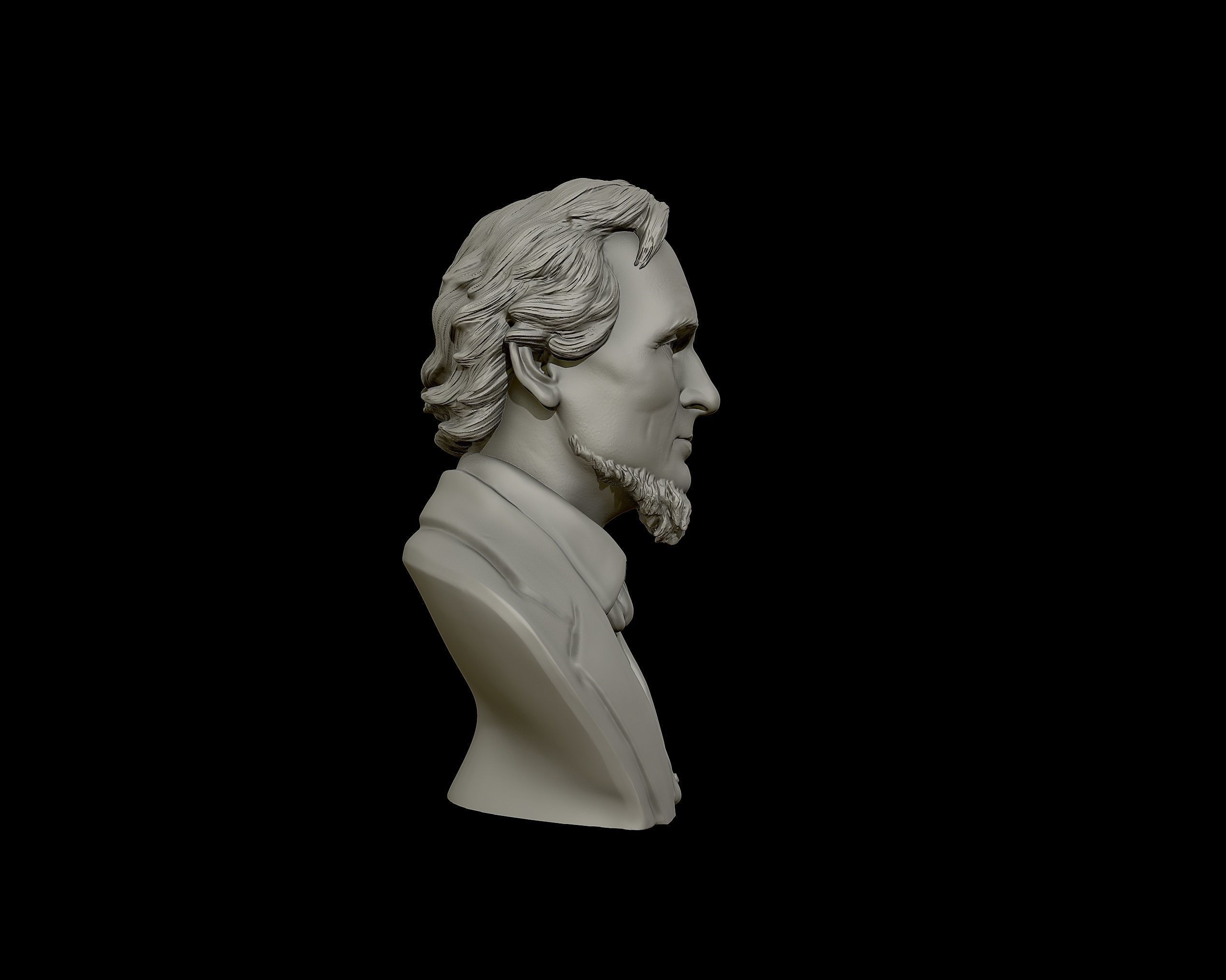 Jefferson Davis bust sculpture 3D print model_23