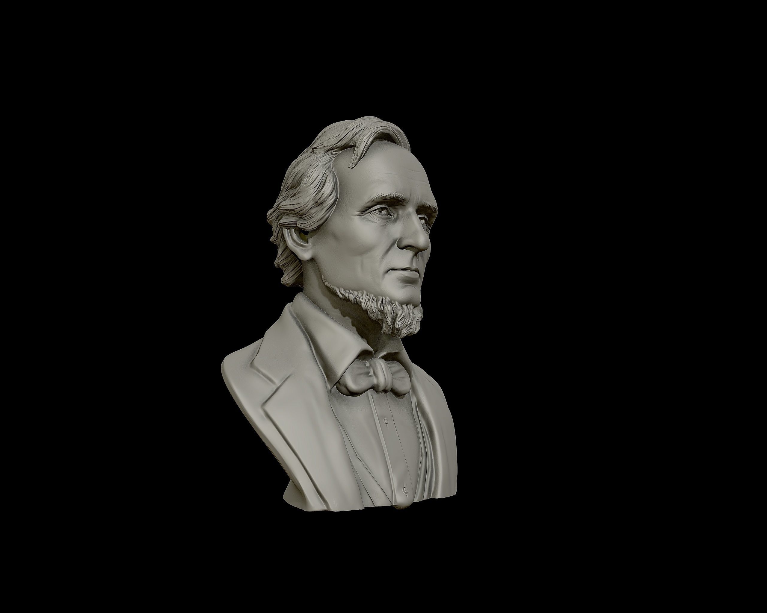 Jefferson Davis bust sculpture 3D print model_24
