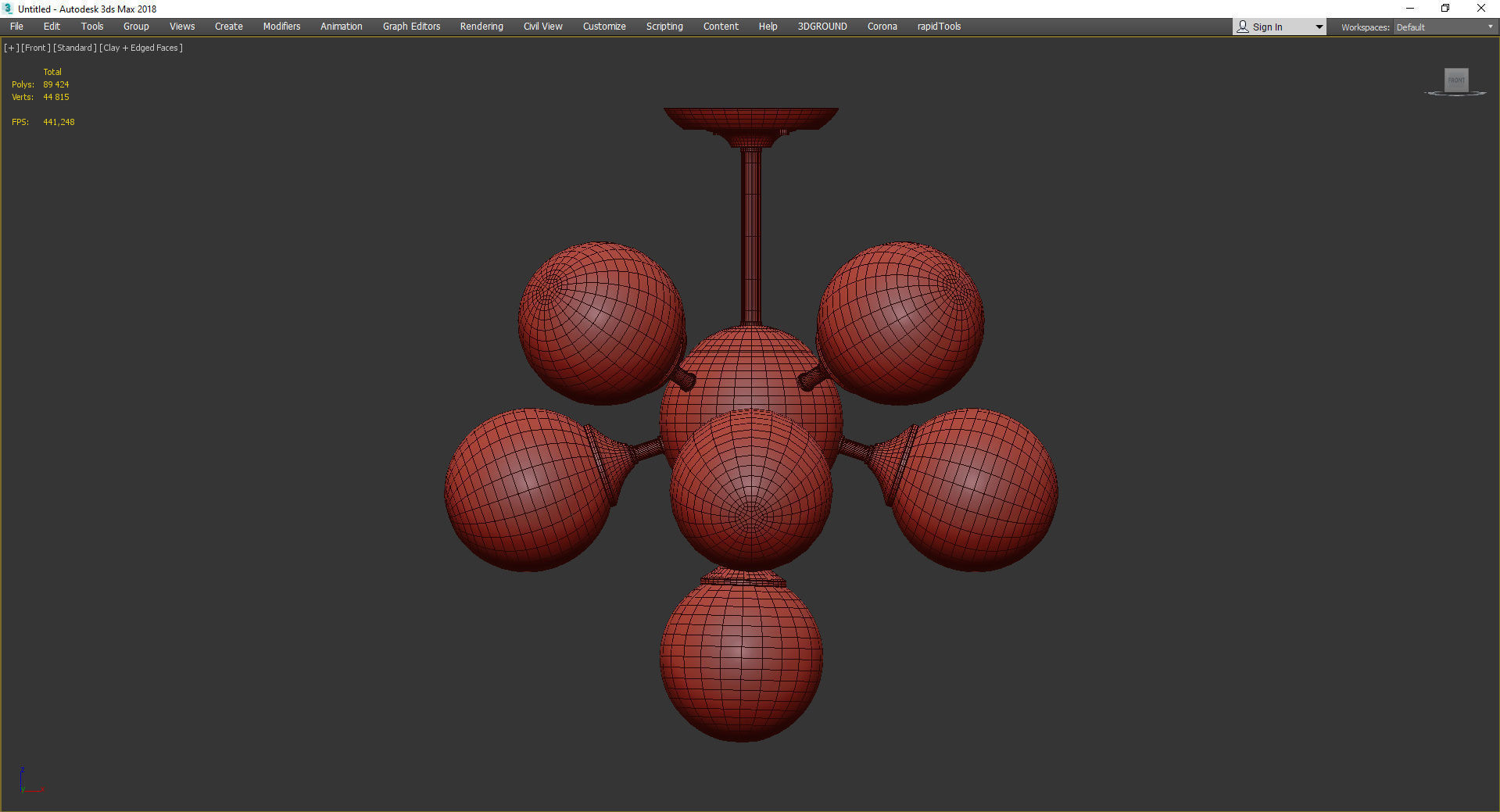 Arte Lamp FOBOS Low-poly 3D model_2
