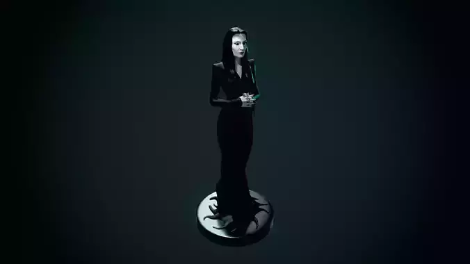 Morticia Addams 3D print model