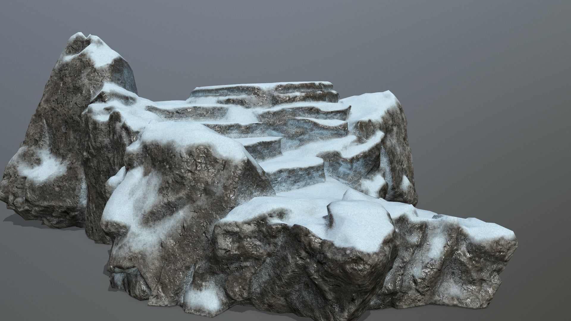 Ladder Ruin Low-poly 3D model_11