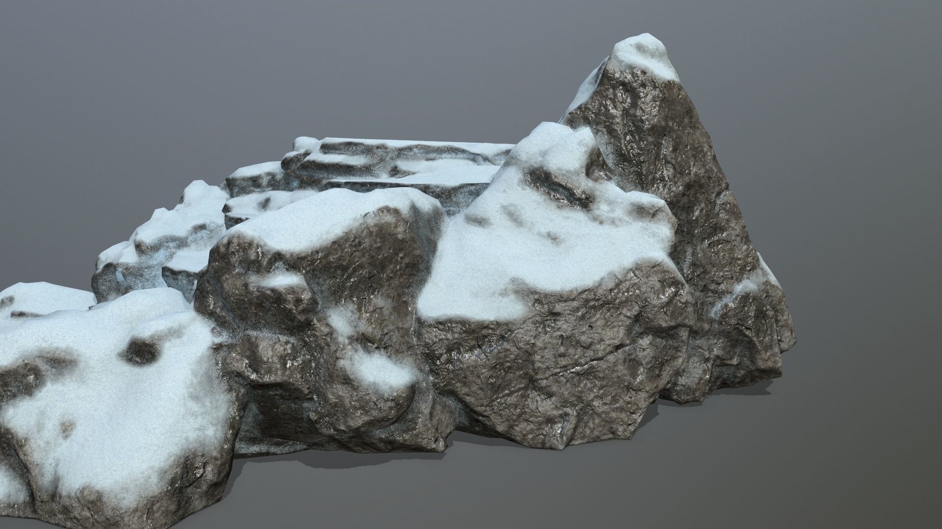 Ladder Ruin Low-poly 3D model_9