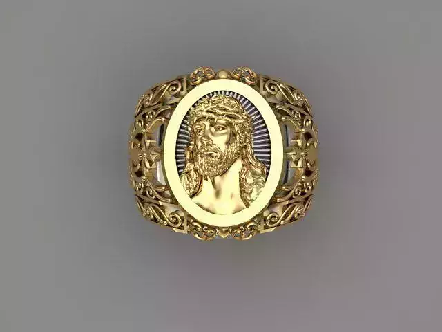 Crucified Christ ring