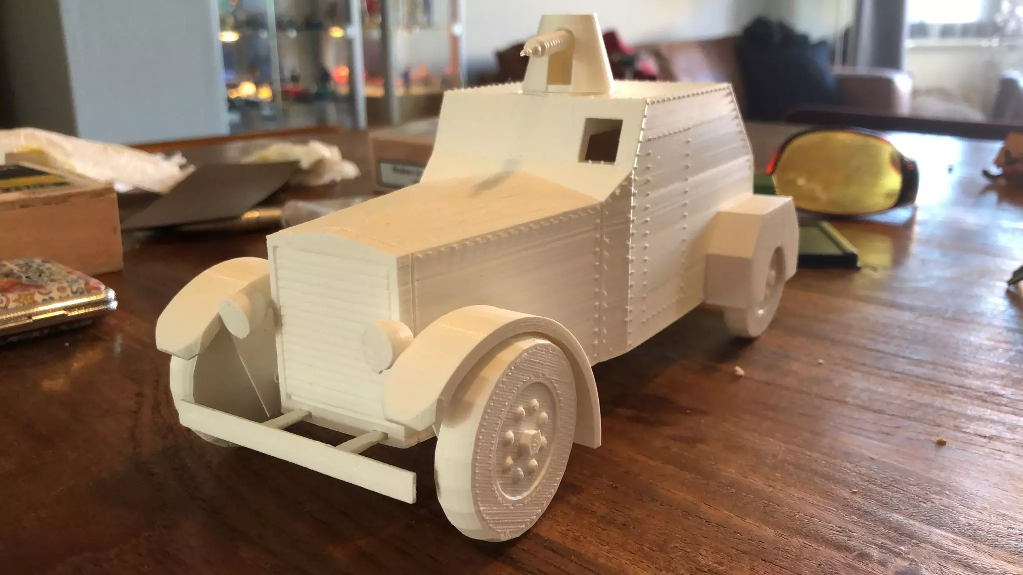 Machine gun car from Tintin Blue Lotus 3D print model