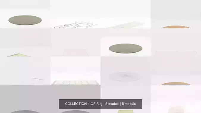 COLLECTION-1 OF Rug - 5 models