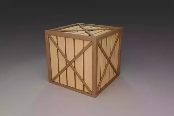 Wooden stylized crate
