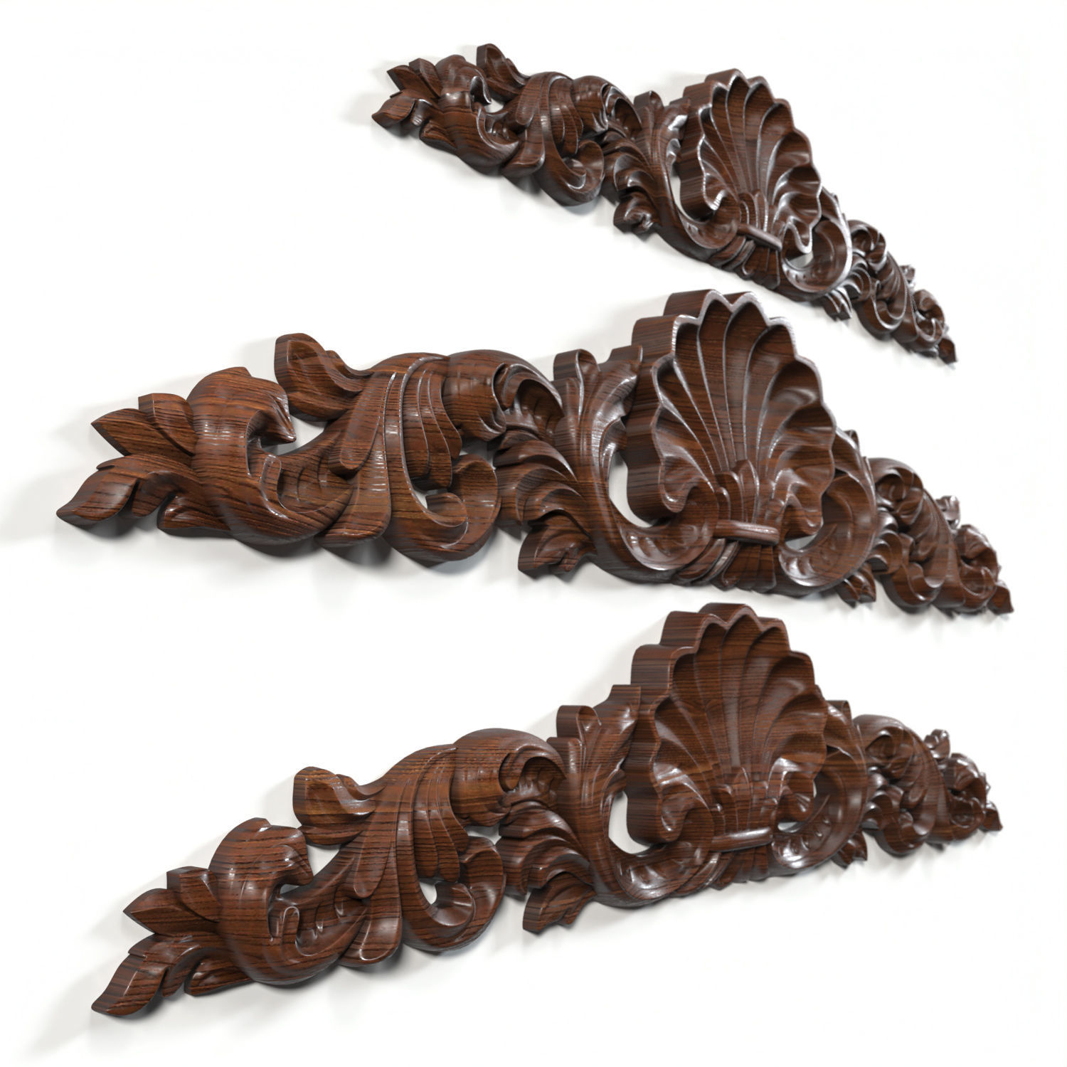 Horizontal carved decor 1601 3D model_1