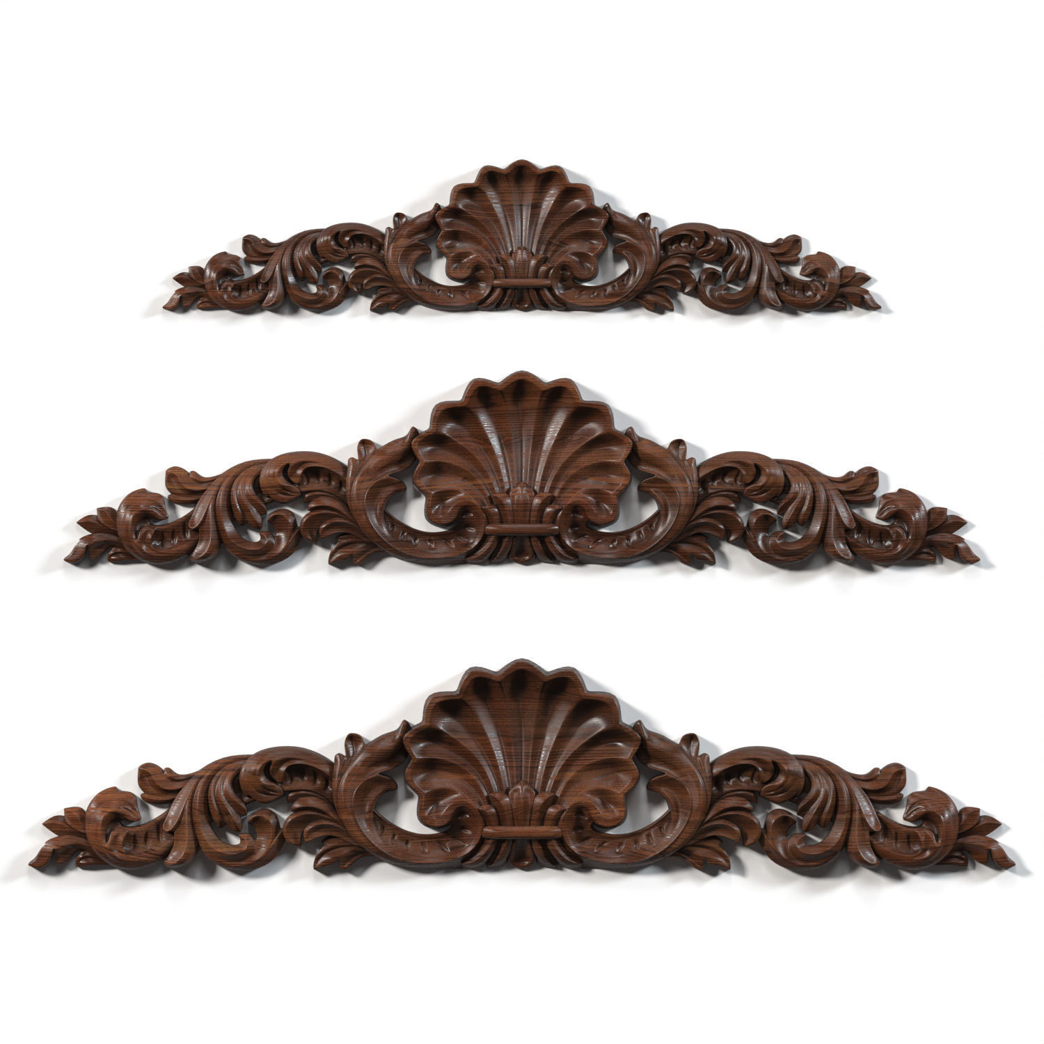 Horizontal carved decor 1601 3D model_2