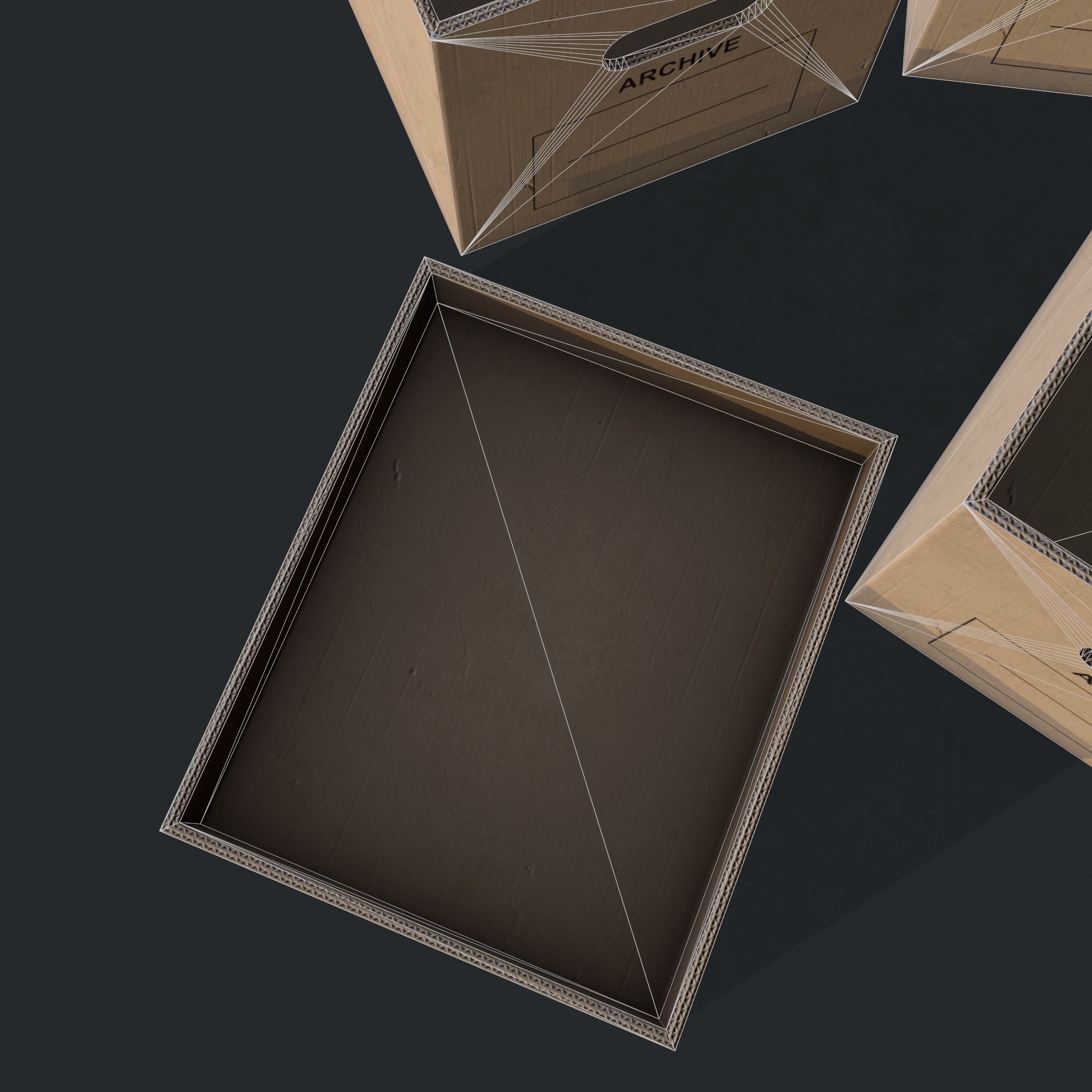 Archive box Low-poly 3D model_15