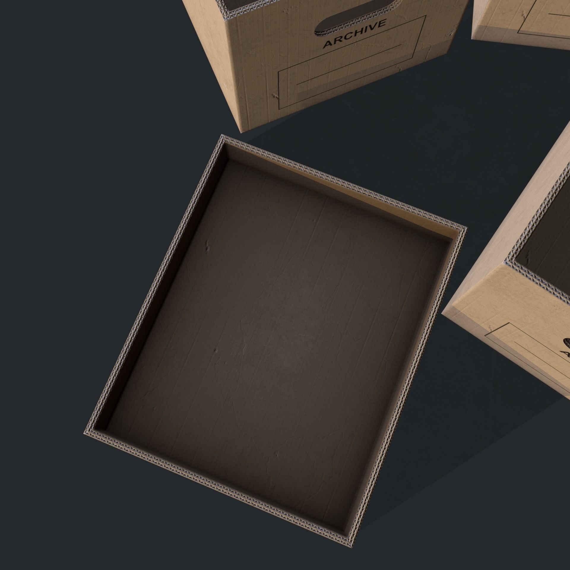 Archive box Low-poly 3D model_14