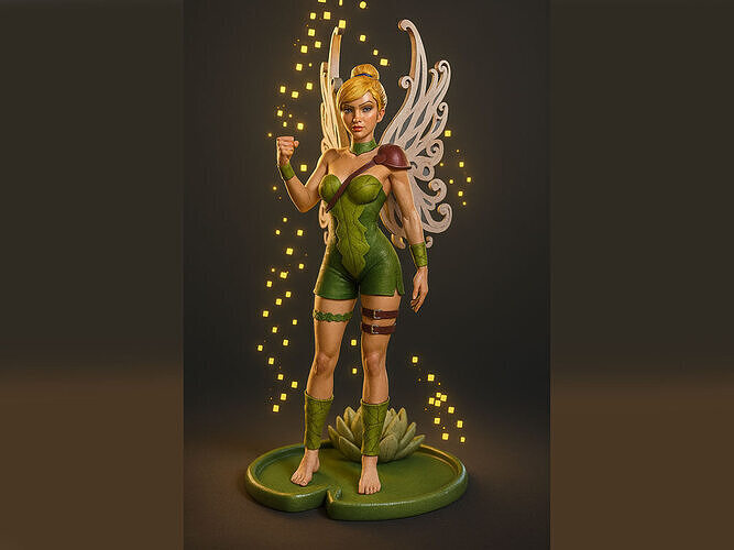 TINKER BELL BATTLE READY 3D print model
