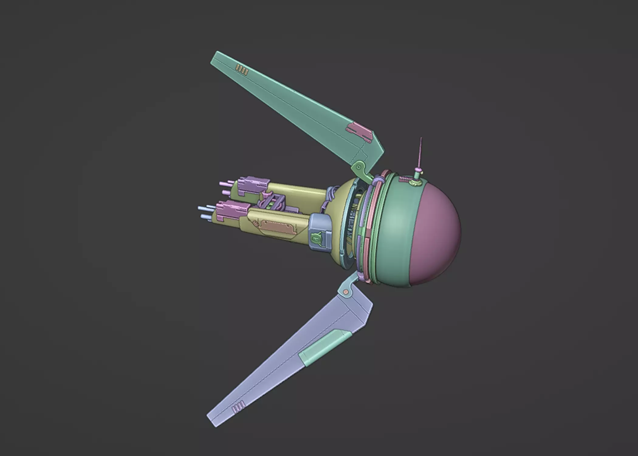 Sci-Fi Space Ship 3D model_0