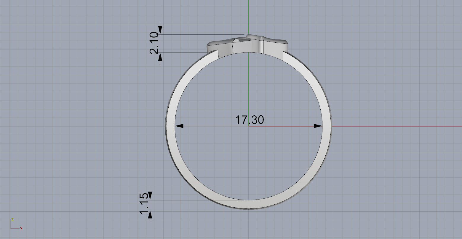 Hearts ring  3D print model_4