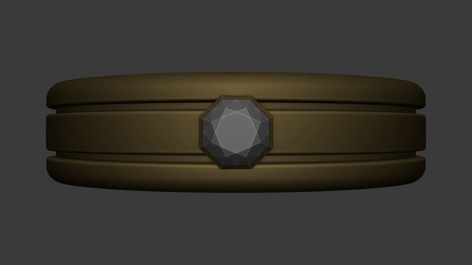 ring with a diamond 3D print model
