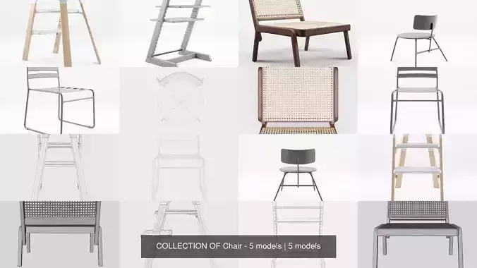 COLLECTION OF Chair - 5 models 