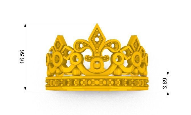 lady ring STL 3D print model_4