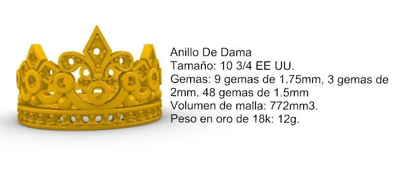 lady ring STL 3D print model_1