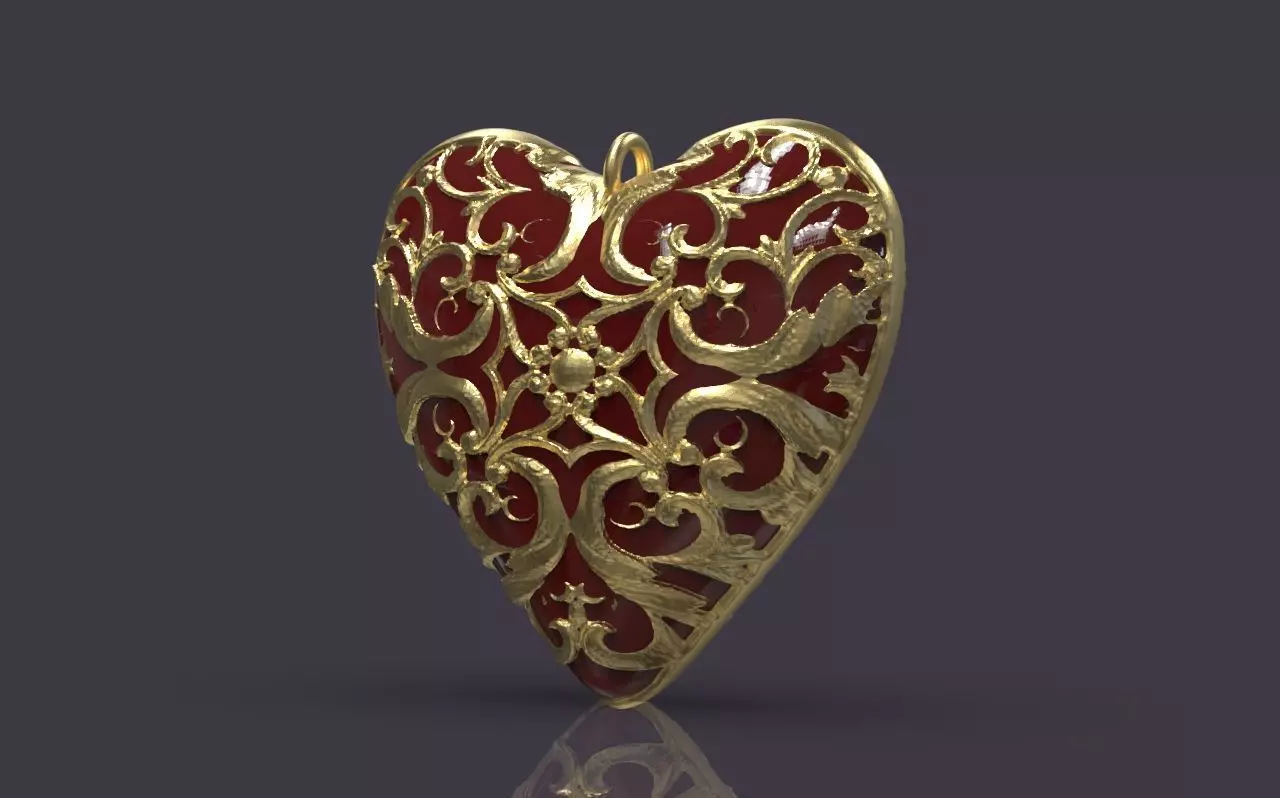 Heart Pendant 2 3D print model_0